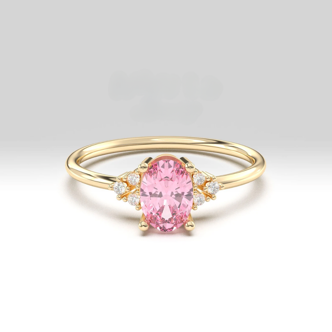 Pink Oval Ring
