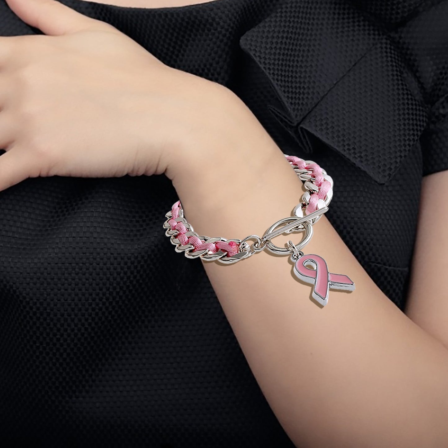 Pink Heart Bracelet | Støtt brystkreft