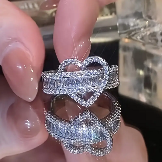 Elin Elegant Y2K-style Heart Shape Ring I  Sammen Mot Diabetes