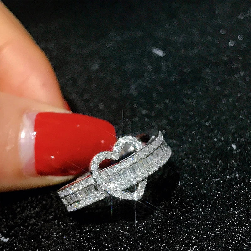 Elin Elegant Y2K-style Heart Shape Ring I Sammen Mot Diabetes