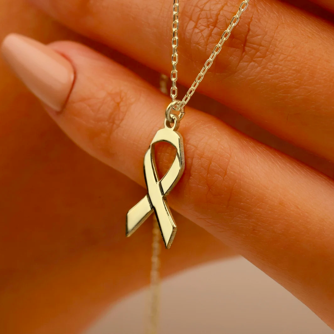 Stylish Ribbon Necklace | Støtt brystkreft
