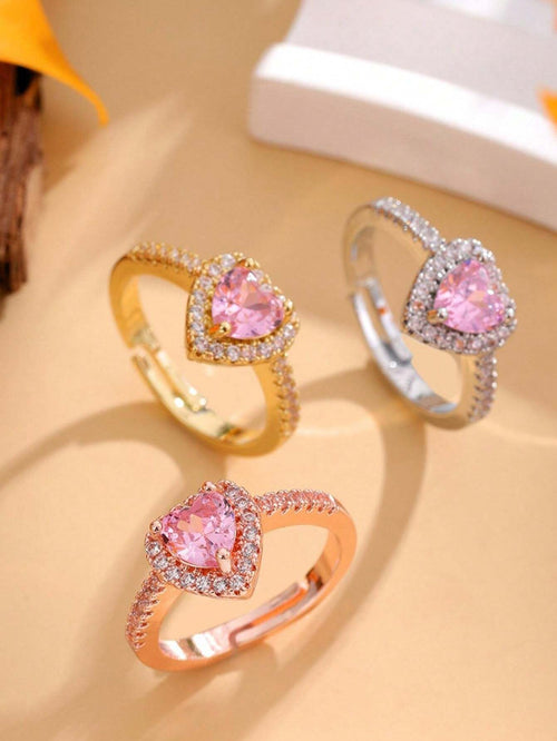 Carllota Stylish Ring Heart Shape I  Sammen Mot Brystkreft