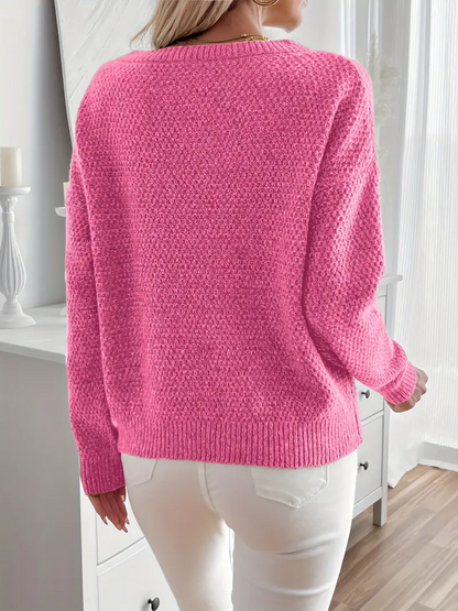 Lilly Elegant Cozy Knit Sweater l Sammen Mot Brystkreft