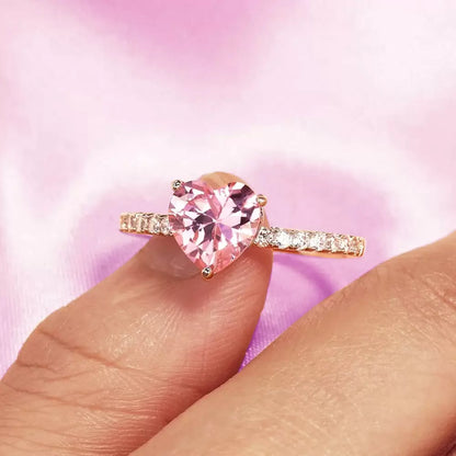 Pink Heart Ring | Støtt brystkreft