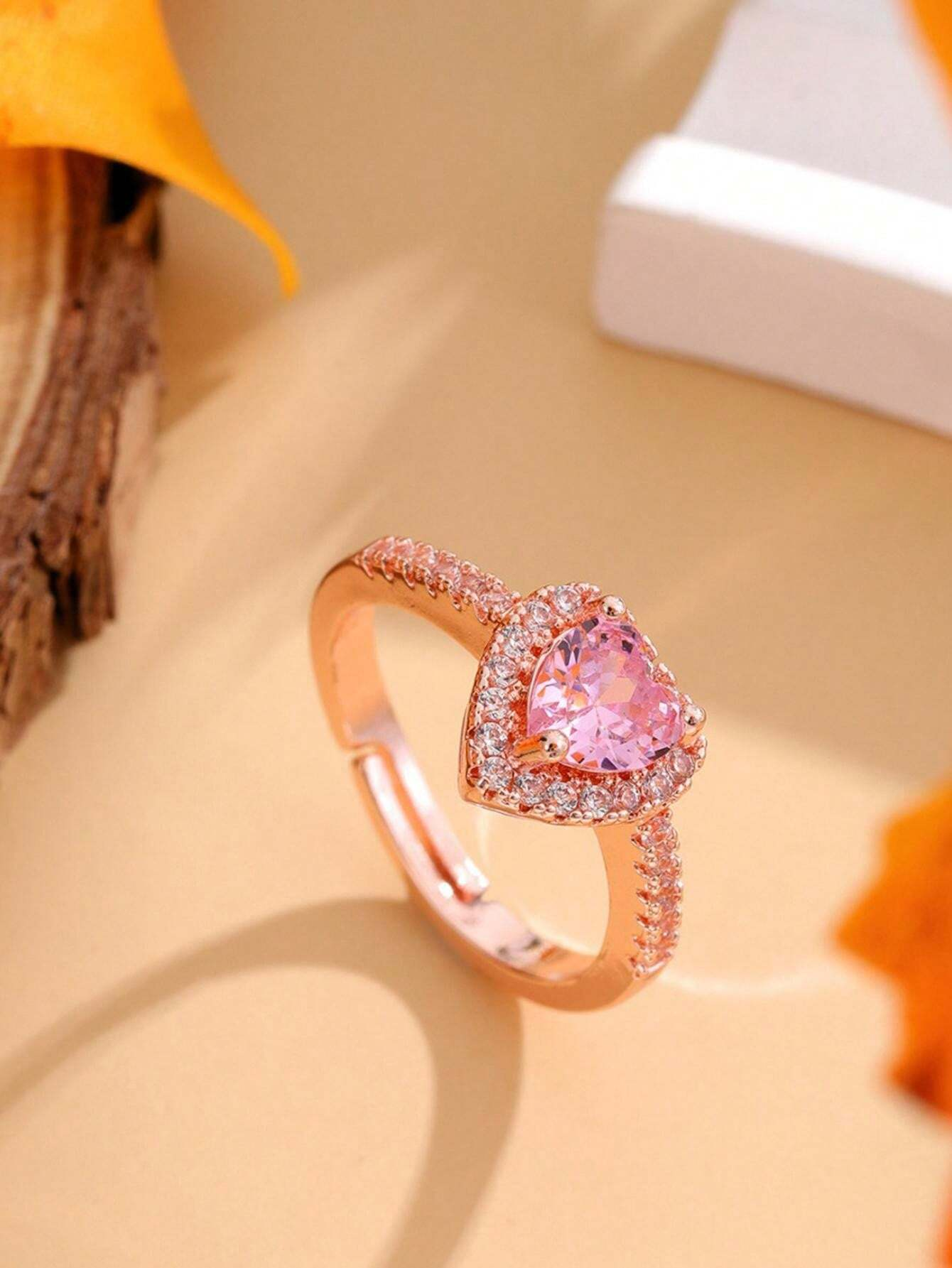 Carllota Stylish Ring Heart Shape I  Sammen Mot Brystkreft