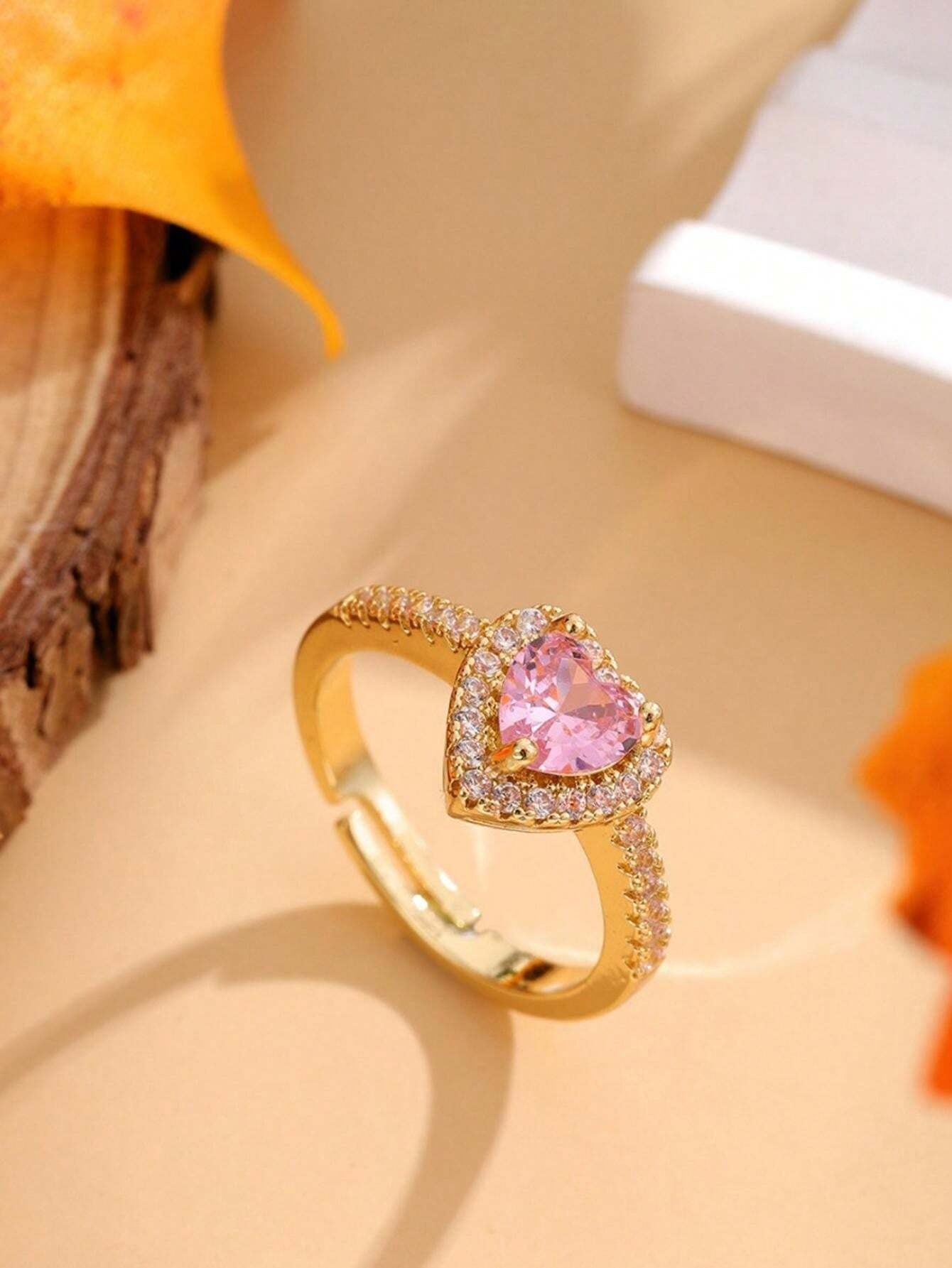 Carllota Stylish Ring Heart Shape I  Sammen Mot Brystkreft