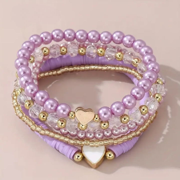 Alva Stylish Bohemian Beaded Bracelet l Sammen Mot Brystkreft