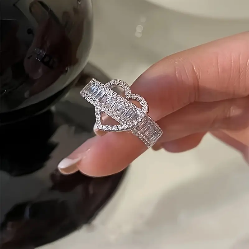 Elin Elegant Y2K-style Heart Shape Ring I  Sammen Mot Diabetes