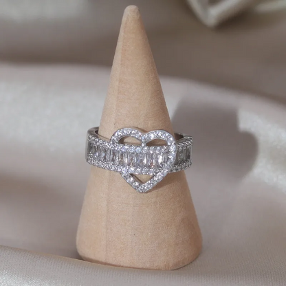 Elin Elegant Y2K-style Heart Shape Ring I  Sammen Mot Diabetes