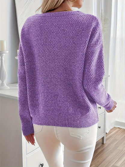 Lilly Elegant Cozy Knit Sweater l Sammen Mot Brystkreft